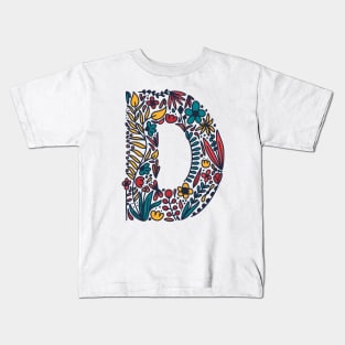 Tropical Letter D Kids T-Shirt